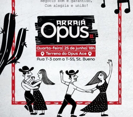 Primeiro Arraiá da Opus promete noite de forró, tradição e muita alegria em Goiânia