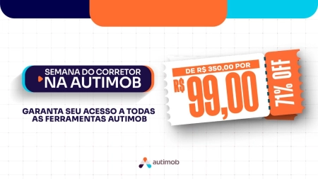 Em comemoração a Semana do Corretor, AutImob oferece desconto de 71% no Plano Corretor Aut