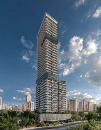 Obliq: compacto de luxo da Consciente com jardim suspenso e arquitetura em movimento