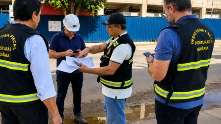 Prefeitura reforça fiscalização e pode embargar obras que ocuparem vias públicas em Goiânia